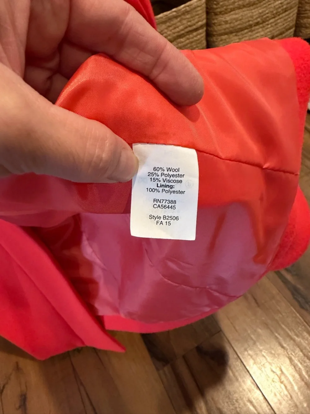 J. Crew Bright Red Wool Coat - Picture 7 of 7